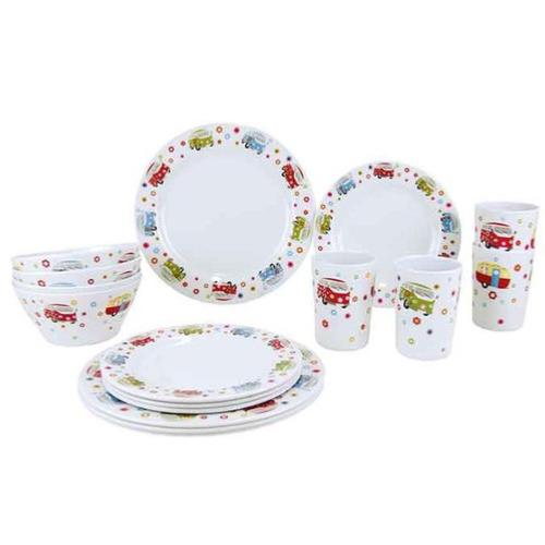 COFFRET DE VAISSELLE MELAMINEE GIMEX SUMMER CAMPING