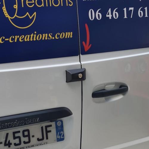VERROUS IMC NOIRS PORTE LATERALE OU ARRIERE POUR FOURGON - LOT DE 2