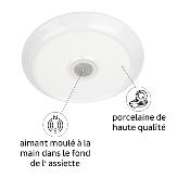 2 ASSIETTES PORCELAINE SILWY® pour SUPPORT MAGNETIQUE