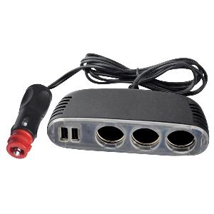 MULTIPRISE 12V - Multiprise triple 12 Volts + USB 