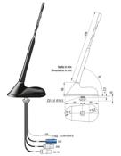 ANTENNE RADIO 12V pour fourgons avec toit métallique 