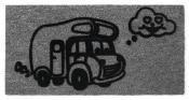 TAPIS D'ENTREE 50X25cm DECOR CAMPING-CAR