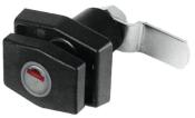 PUSH LOCK RECTANGULAIRE NOIR SANS CYLINDRE + CLÉ	