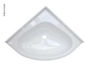 LAVABO D'ANGLE EN PLASTIQUE BLANC 34,5 x 34,5 cm