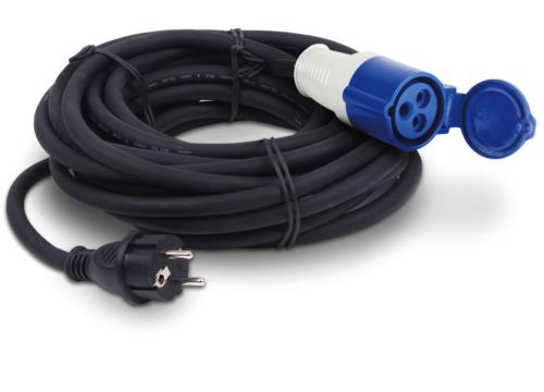 CABLE ADAPTATEUR P17 - 4m SCHUKO MALE / CEE FEMELLE 3x2.5mm²