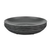 Lot de 4 assiettes creuses Koziol CLUB SET GTEBORG Gris