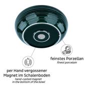 Bol alimentaire magnétique en porcelaine - vert foret