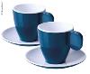 Ensemble de 2 tasses  expresso CAMP4 bleu fonc/blanc