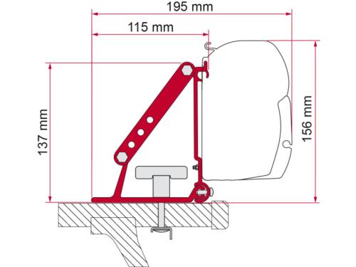 ADAPTATEUR FIAMMA F35 / F45 / F43 pour GALERIE AUTO