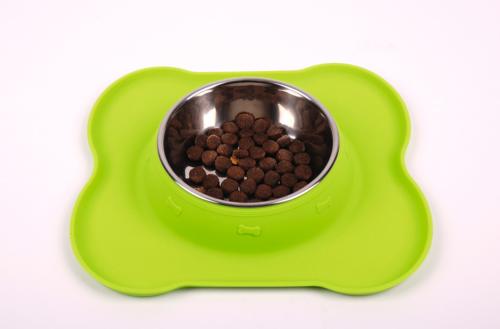 ECUELLE POUR CHIEN FRIDA EN ACIER INOXYDABLE ET SILICONE 
