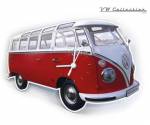 VW COLLECTION - HORLOGE MURALE Rouge classique