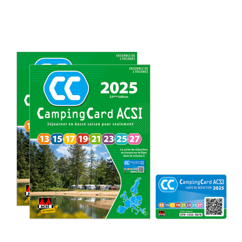 ACSI - GUIDE CAMPING + CARTE ACSI 2025 FR