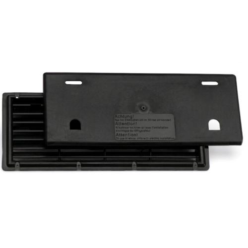 GRILLE DE VENTILATION MPK + CACHE NOIR 375 x 150 mm