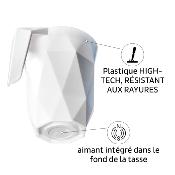 1 TASSE A CAFE PLASTIQUE 350ml SILWY AVEC NANO-GEL-PADS MAGNETIQUE