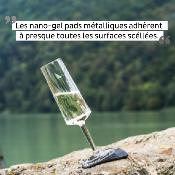 2 FLUTES CHAMPAGNE PLASTIQUE 15cl SILWY® AVEC SOUS-VERRE MAGNETIQUE