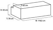 AMENAGEMENT AMOVIBLE REIMO CampingBox VW spéciale pour Van - 119x62 x H 45 cm 