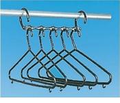 BARRE DE PENDERIE + 8 CINTRES PLASTIQUE