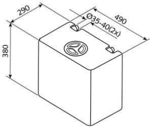 RÉSERVOIR FUSION EV 1004 - 50L - 49x29x38CM