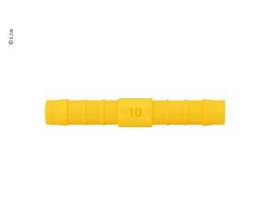 LOT DE 2 RACCORD DROIT POUR TUYAU 10mm - JAUNE