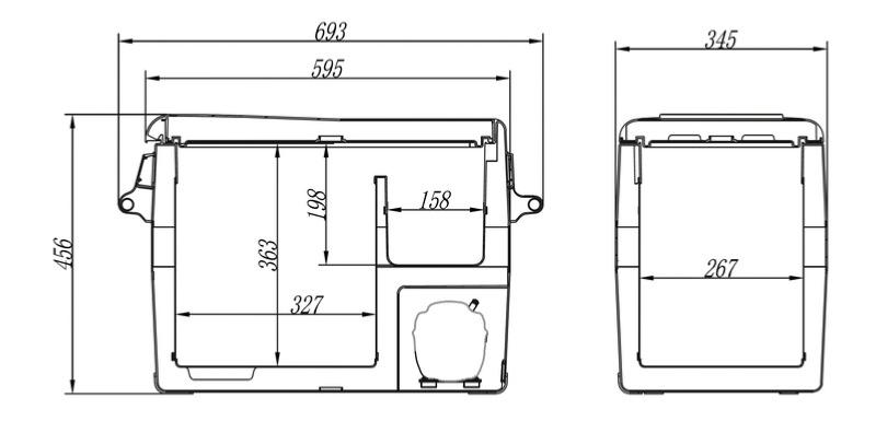 GLACIERE A COMPRESSION 30 LITRES 12V/230V - CARBEST