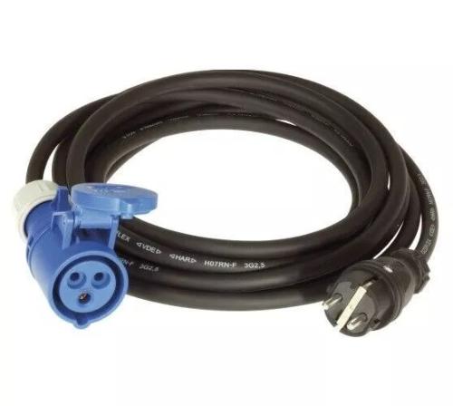 CABLE ADAPTATEUR P17 - 4m SCHUKO MALE / CEE FEMELLE 3x2.5mm²