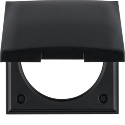 CADRE DE FINITION SIMPLE AVEC COUVERCLE BERKER INTEGRO - NOIR MAT