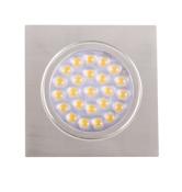 SPOT A ENCASTRER 24 LEDS ALU BROSS� 1.6W, avec interrupteur tactile 65x65x20 mm