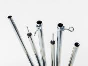 PIQUET TELESCOPIQUE 3 SEGMENTS EN ACIER 180-220cm, Ø22/19mm - lot de 2 piquets