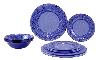 SERVICE  VAISSELLE EN MLAMINE POUR 4 PERSONNES "Stone Line Bleu Azur" - GIMEX