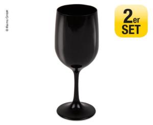 2 VERRES A VIN SAN NOIR OPAQUE  - 370 ML- NOUVEAU DESIGN 