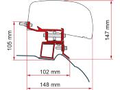 ADAPTATEUR pour store FIAMMA F40 pour MERCEDES V-KLASSE après 2014