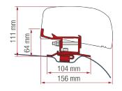 ADAPTATEUR pour store FIAMMA F40 pour PSA Van 260 (Space Tourer)