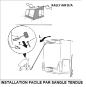 AUVENT INDEPENDANT GONFLABLE DOMETIC KAMPA DRIVEAWAY Rally AIR TOUR 260 DA - 260x250+90cm - hauteur 220 à 300cm