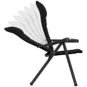 FAUTEUIL DE CAMPING CRESPO AIRDELUXE XL, NOIR (AP-238) 