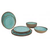 SERVICE VAISSELLE MELAMINE HALO AQUA - BO CAMP