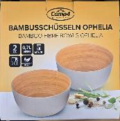 BOLS EN BAMBOU DIAMÈTRE 14CM H7CM - LOT DE 2 
