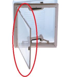 CADRE AVEC MOUSTIQUAIRE-POUR MPK VISO VENT S ECO 28x28-BLANC
