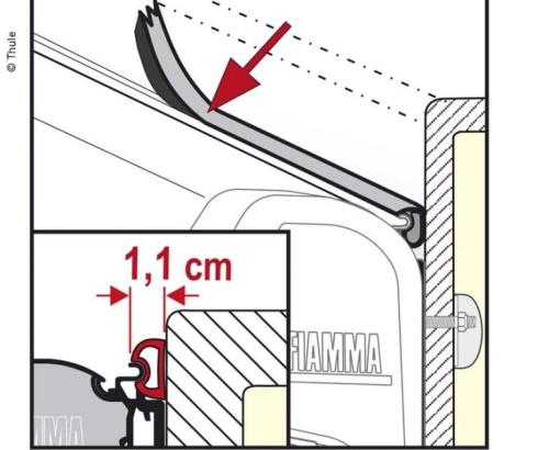JOINT ANTI-PLUIE FIAMMA RAIN GUARD S largeur 1.1cm rouleau 5.5m