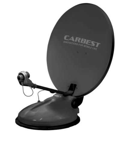 ANTENNE SATELLITE AUTOMATIQUE CARBEST TRAVELSAT 2 68cm ANTHRACITE