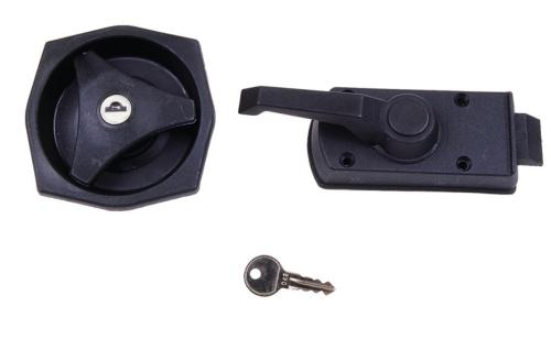 SERRURE DE PORTE CARAVANE COMPLETE FAP NOIRE