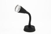 SPOT LED NOIR et ALU AVEC BRAS FLEXIBLE, INTERRUPTEUR