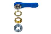 KIT 10 OEILLETS LAITON 14mm + RONDELLES + OUTIL DE POSE 