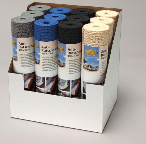 TAPIS ANTIDERAPANT 30x360 cm ( LOT 3 x 4 COLORIS DIFFERENTS )