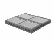 CASIER PLIANT CARBEST BOX 4 - 60xH50x40cm - 4 COMPARTIMENTS 