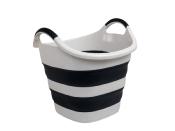 SEAU/PANIER PLIANT 22L EN SILICONE GRIS FONCE/BLANC - CAMP4