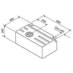 RÉSERVOIR FUSION EV 1301 - 63L - 69X40X26CM