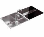 EVIER INOX A COUVERCLE VERRE TREMPE CAN LR1760 - 35X32X15CM