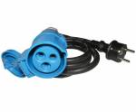 CABLE ADAPTATEUR P17 - 1.5m SCHUKO MALE / CEE FEMELLE 3x2.5mm²