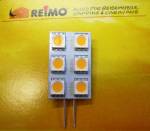 AMPOULE SMD-LED rectangle 9 LEDS Blanc chaud - 1.2 W - G4