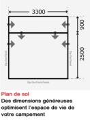 AUVENT INDEPENDANT GONFLABLE KAMPA DRIVEAWAY - Rally AIR Pro 330 DA - 330x250+90cm hauteur 220-300cm 